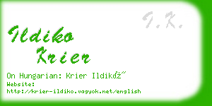 ildiko krier business card